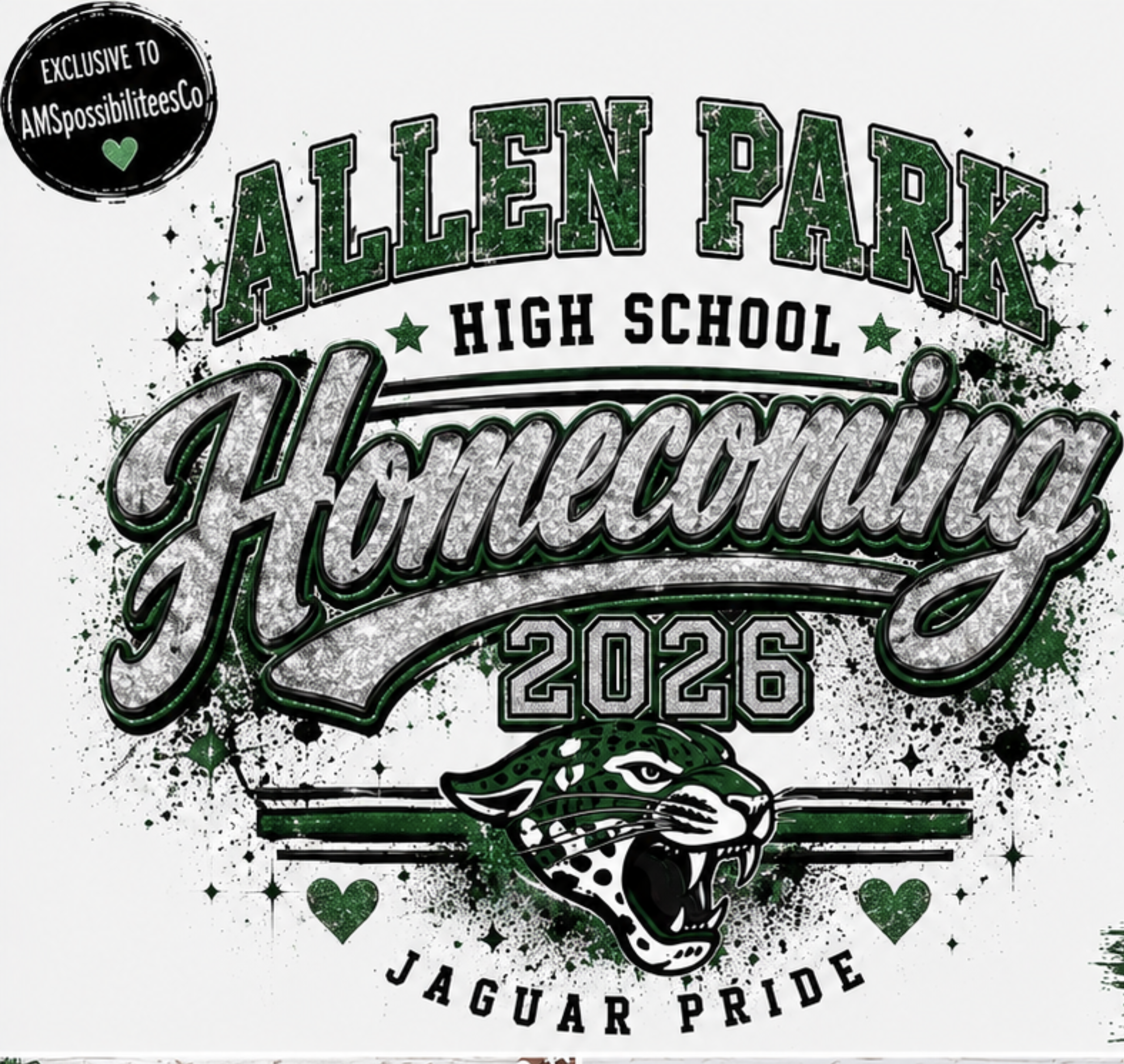 💚🐆 Allen Park High School Homecoming 2026 | Vintage Spirit Wear | Jaguars Homecoming Shirt | Hoodie | Crewneck | Game Day Apparel