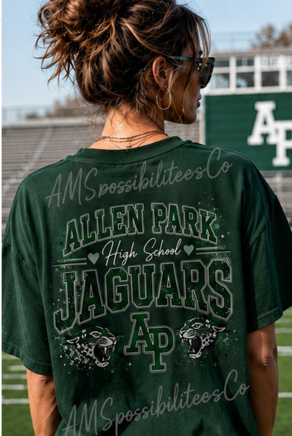 🐆 Allen Park High School Jaguars | Vintage Spirit Wear | Green & White Game Day Shirt | Hoodie | Crewneck | Allen Park Pride