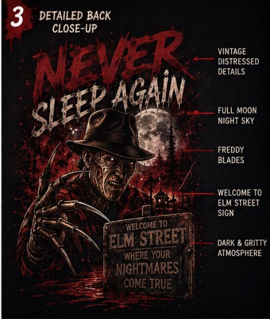 Elm Street Horror Hoodie | Never Sleep Again Sweatshirt | Spooky Nightmare Apparel