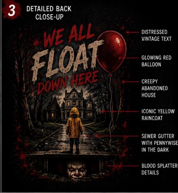 You'll Float Too Hoodie | Pennywise Inspired Horror Hoodie | Halloween Hoodie | Horror Movie Sweatshirt | Spooky Season Hoodie | Unisex Hood