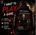 Jigsaw Inspired Horror Hoodie | I Want to Play a Game Hoodie | Halloween Hoodie | Horror Movie Sweatshirt | Billy Puppet Hoodie | Unisex