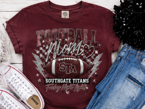🏈 Southgate Titans Football Mom Tee | Friday Night Lights | Comfort Colors Shirt | Game Day Shirt | STA Football | School Spirit Apparel