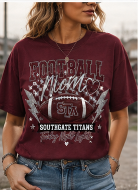 🏈 Southgate Titans Football Mom Tee | Friday Night Lights | Comfort Colors Shirt | Game Day Shirt | STA Football | School Spirit Apparel