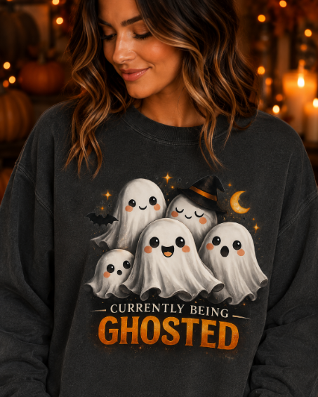 Currently Being Ghosted Halloween Crewneck | Cute Ghost Sweatshirt