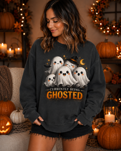Currently Being Ghosted Halloween Crewneck | Cute Ghost Sweatshirt