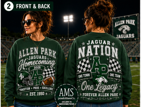 Allen Park Jaguars Homecoming 2026 Sweatshirt | Boutique Spirit Wear | AMSPossibiliteesCo