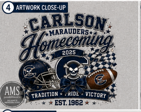Carlson Marauders Homecoming 2025 Crewneck, Hoodie or Tee | Boutique Spirit Wear | AMSPossibiliteesCo
