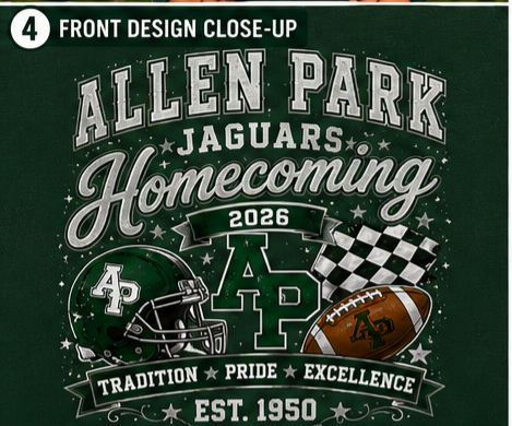 Allen Park Jaguars Homecoming 2026 Sweatshirt | Boutique Spirit Wear | AMSPossibiliteesCo