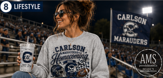 Carlson Marauders Homecoming 2025 Crewneck, Hoodie or Tee | Boutique Spirit Wear | AMSPossibiliteesCo