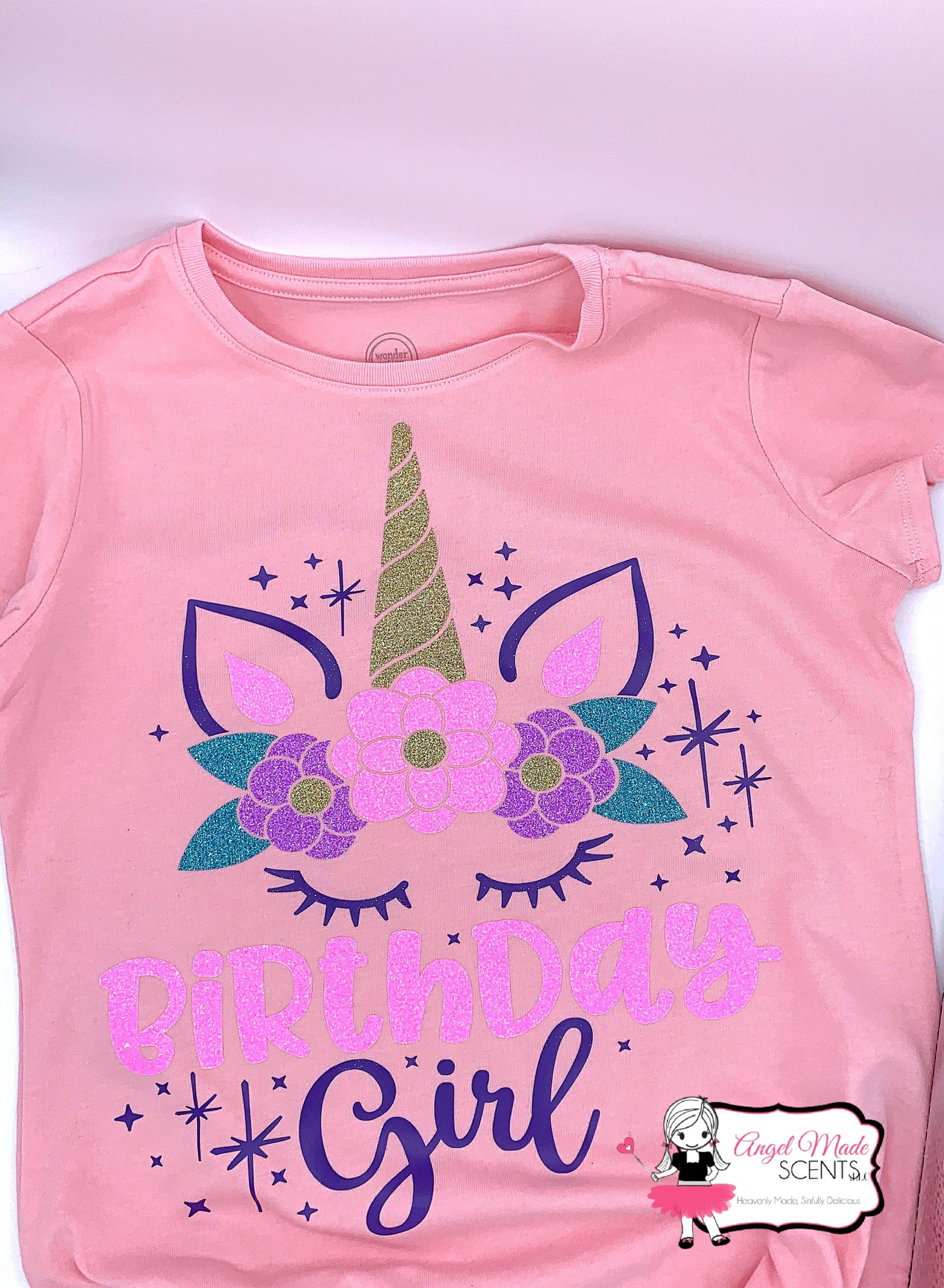 Glittery Birthday Girl Shirt