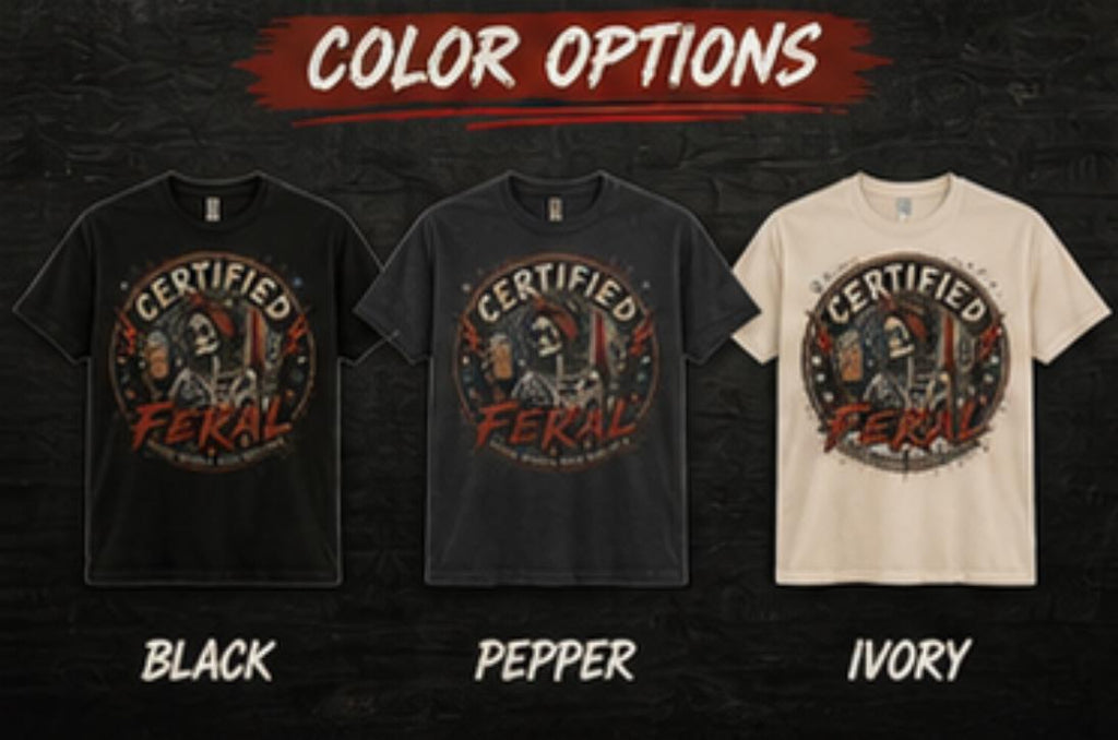 Certified Feral Skeleton Mom Shirt, Distressed Retro Graphic Tee, Funny Sarcastic Coffee Lover