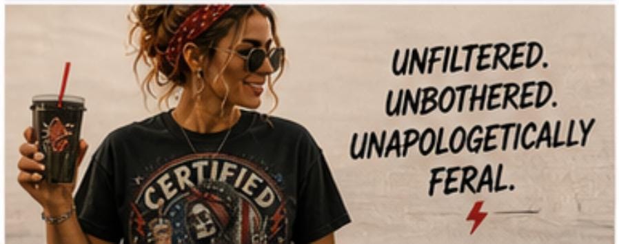 Certified Feral Skeleton Mom Shirt, Distressed Retro Graphic Tee, Funny Sarcastic Coffee Lover