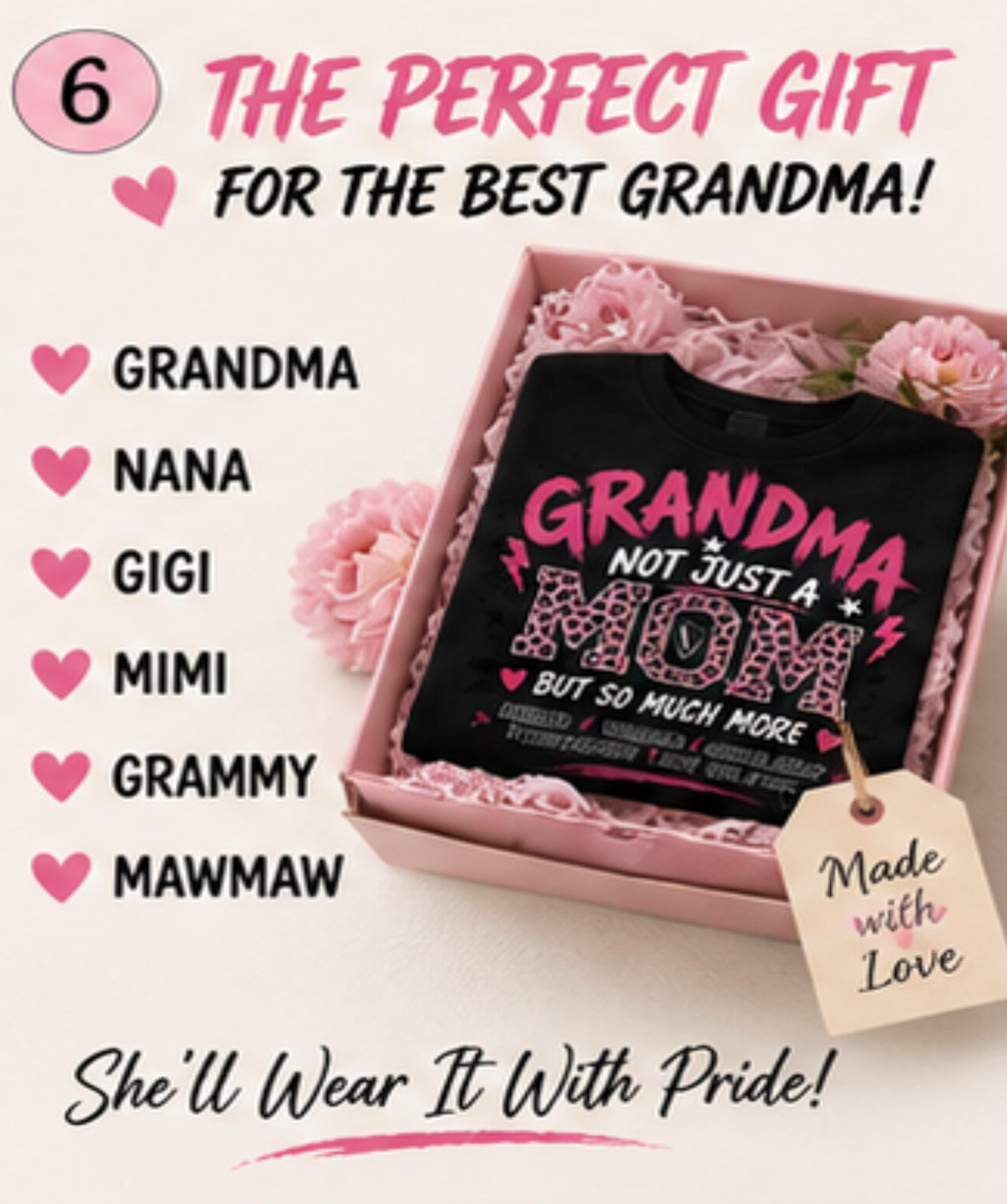 Grandma Shirt, Not Just a Mom, Leopard Print, Friend Teacher Cheerleader Storyteller Tee