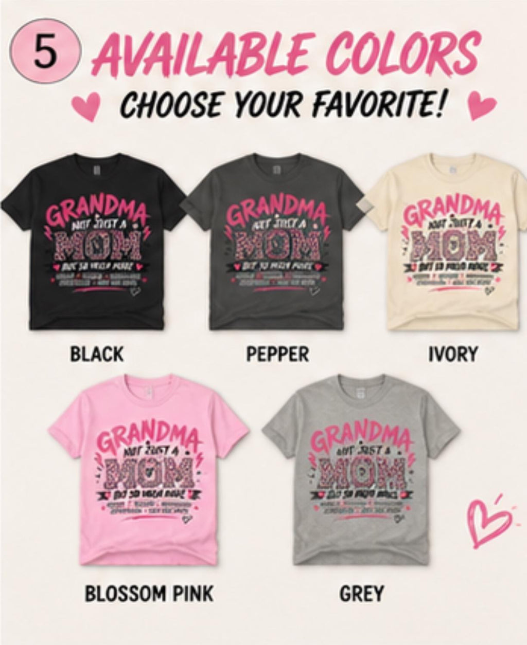 Grandma Shirt, Not Just a Mom, Leopard Print, Friend Teacher Cheerleader Storyteller Tee
