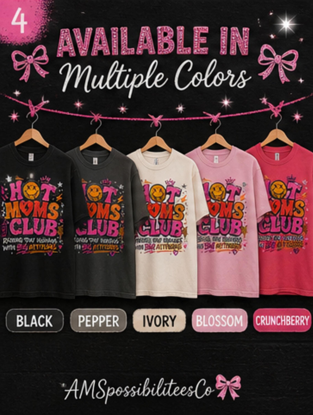 Hot Moms Club Shirt • Raising Tiny Humans With Big Attitudes Tee