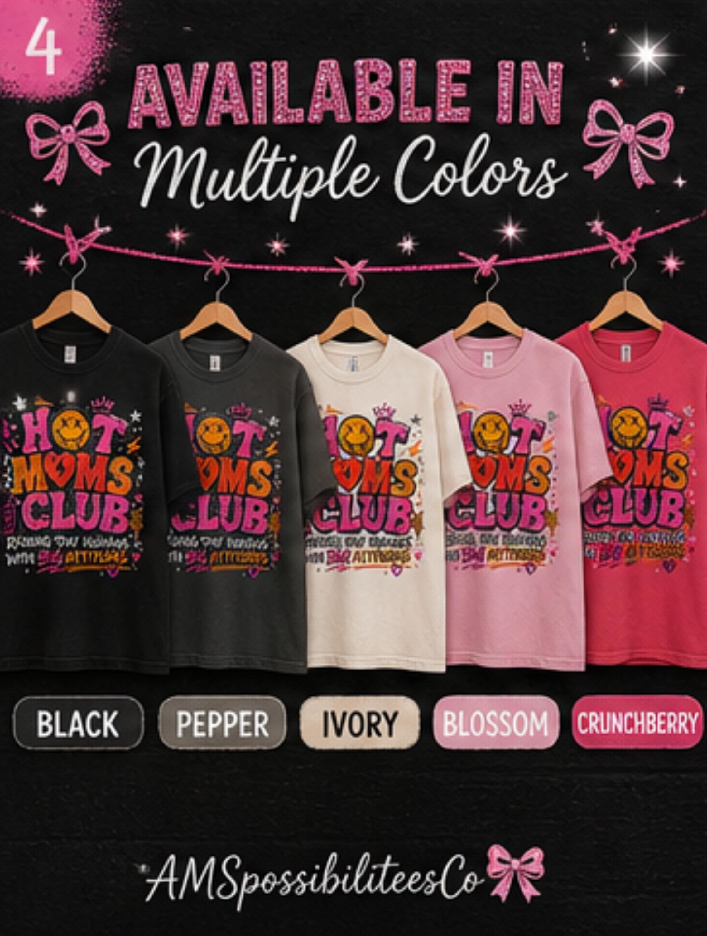 Hot Moms Club Shirt • Raising Tiny Humans With Big Attitudes Tee