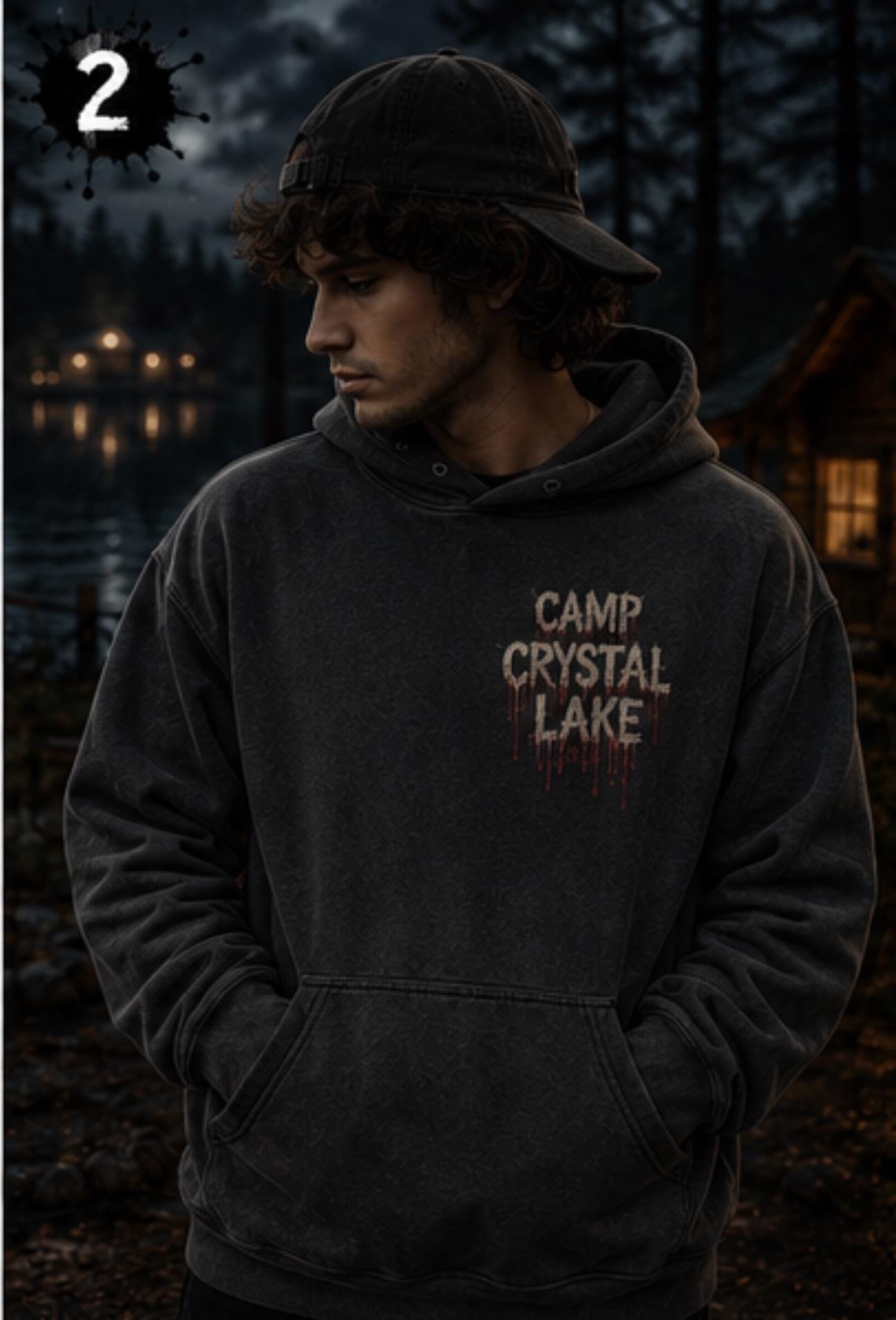 Jason Voorhees Camp Crystal Lake Hoodie | Horror Halloween Sweatshirt | Slasher Movie Fan Gift | Spooky Fall Apparel