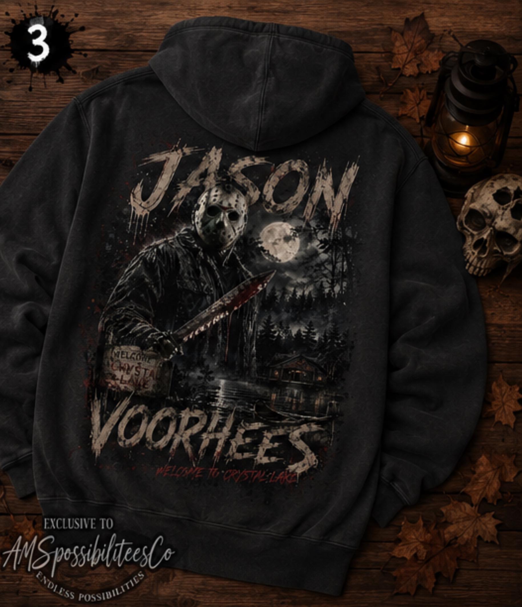 Jason Voorhees Camp Crystal Lake Hoodie | Horror Halloween Sweatshirt | Slasher Movie Fan Gift | Spooky Fall Apparel
