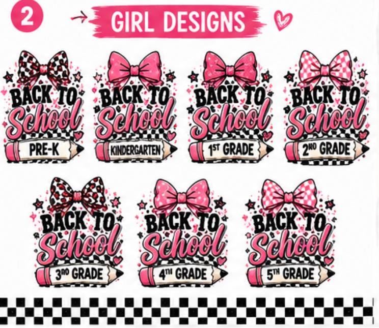 First Day of School Shirt for Girls | Rainbow Bow Back to School Tee | PreK to 5th Grade | Personalized Kids Graphic T-Shirt |