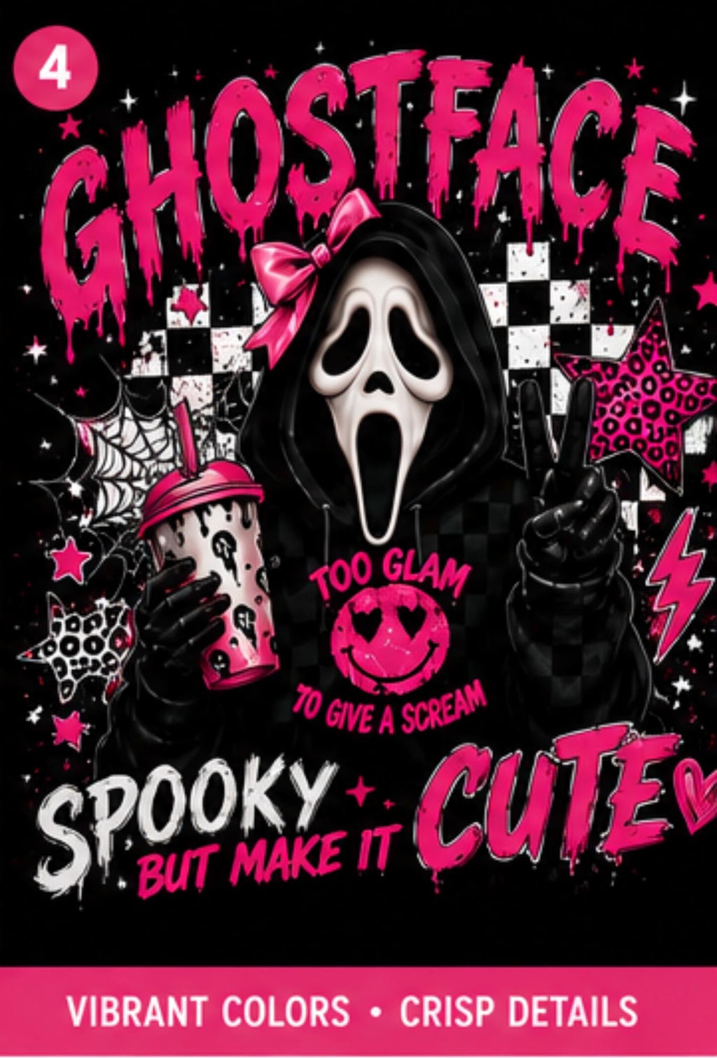 Ghostface PNG | Spooky Halloween Digital Download for Apparel (300 DPI)