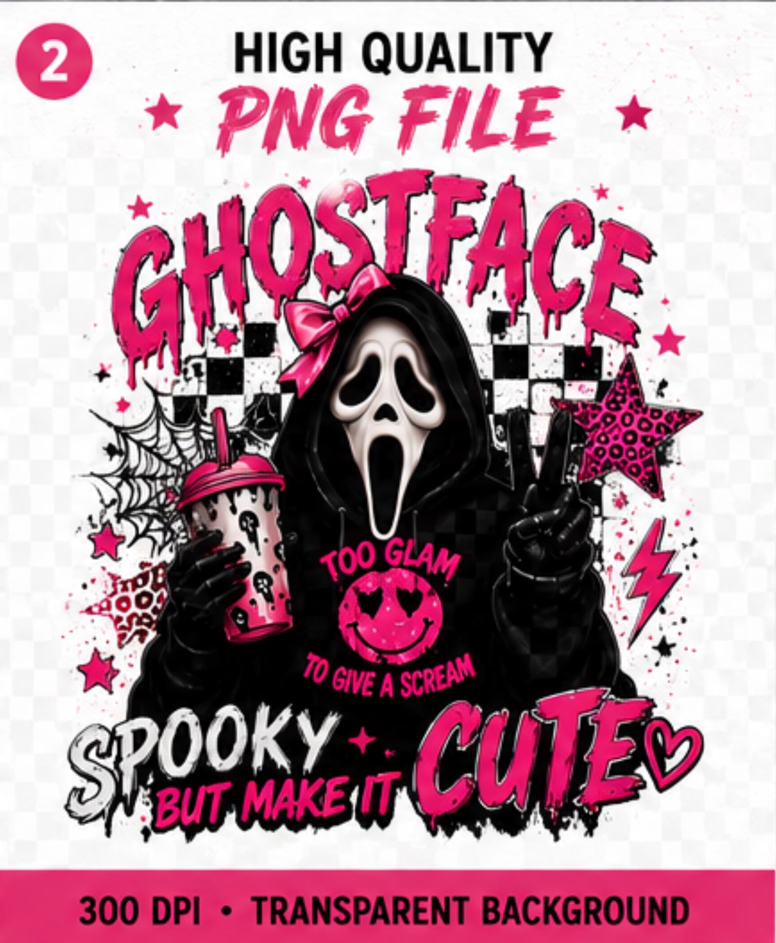 Ghostface PNG | Spooky Halloween Digital Download for Apparel (300 DPI)