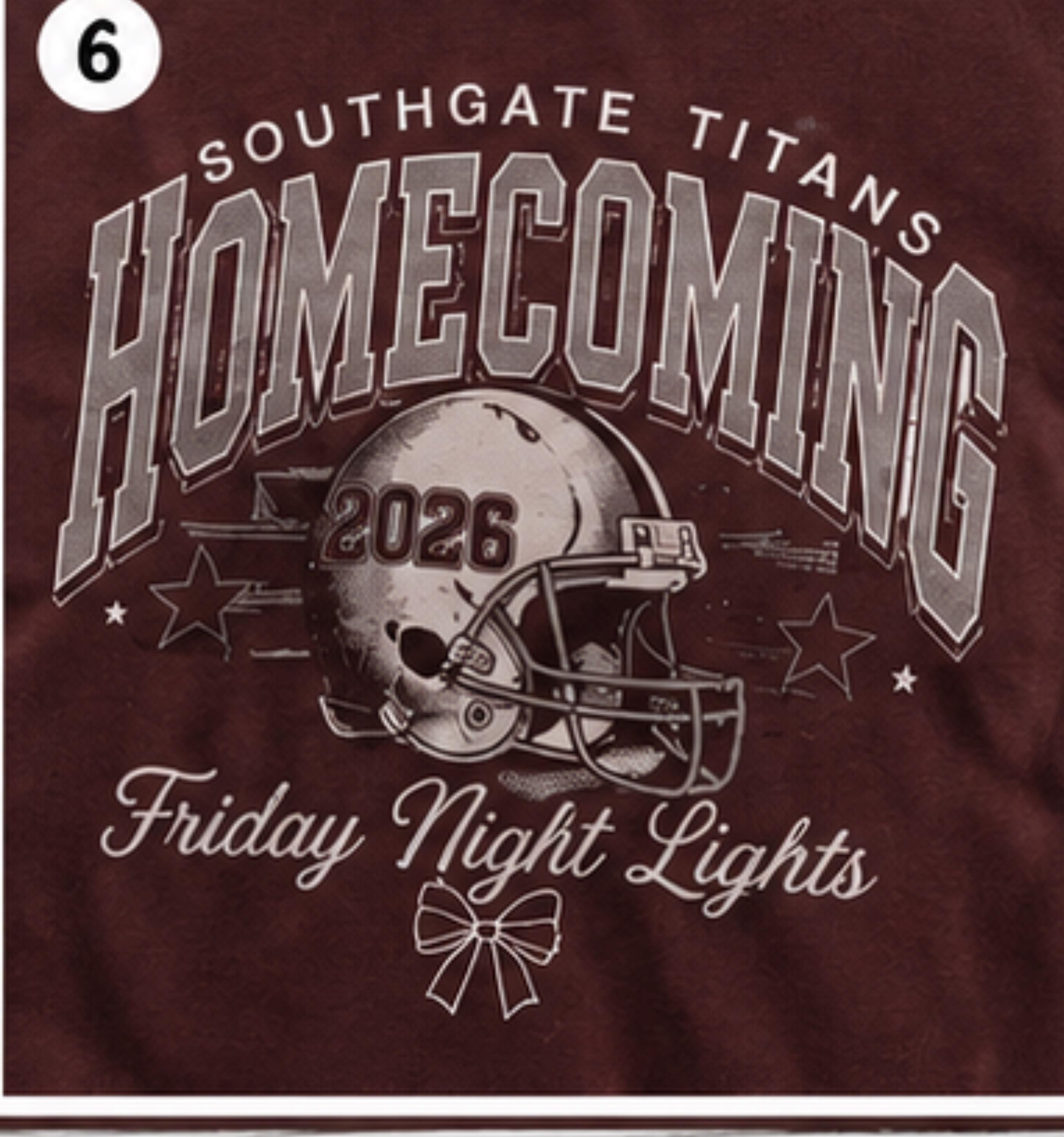 Homecoming 2026 Shirt | Southgate Titans Football Shirt | Friday Night Lights Tee | School Spirit Shirt | Game Day Apparel