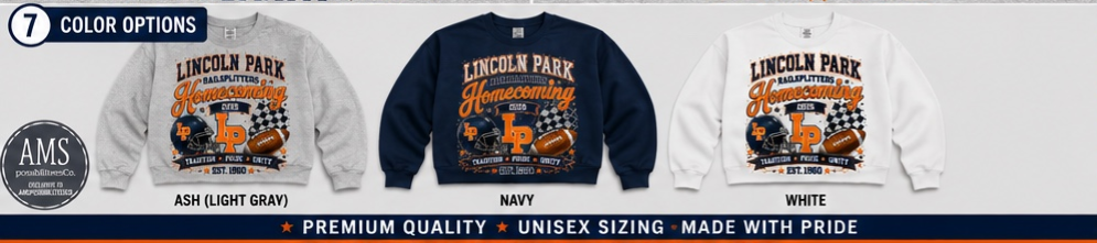 Lincoln Park Railsplitters Homecoming 2026 Sweatshirt | Boutique Spirit Wear