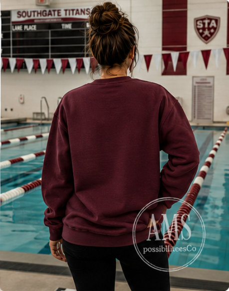 Southgate Titan Swim Mom Crewneck Sweatshirt/Tee/Hoodie