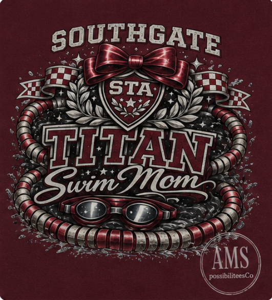 Southgate Titan Swim Mom Crewneck Sweatshirt/Tee/Hoodie