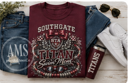 Southgate Titan Swim Mom Crewneck Sweatshirt/Tee/Hoodie