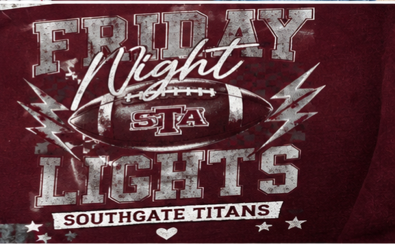 Southgate Titans Friday Night Lights Tee | STA Football Shirt | Game Day Spirit Shirt | Titan Fan Apparel | Comfort Colors Graphic Tee